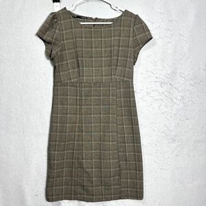 Maurices Womens Plaid Knee Length Casual Business Dress Size 9/10 Gray